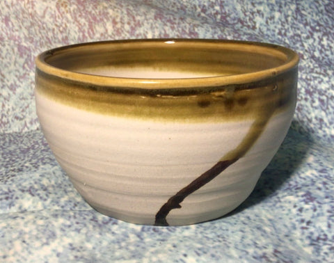 Plant pot, oatmeal and temoku trim