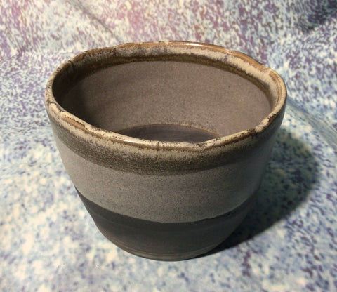 Plant pot, meteorite blend glaze