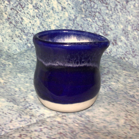 Pourer, midnight blue and oatmeal glazes